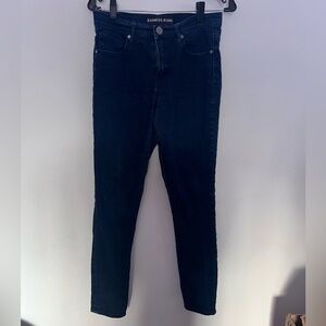 Express Jeans Women's Dark Blue Skinny Ankle Mid Rise Leggings Jeans
